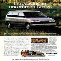 Mazda MPV advertisement in the October 1988 National Geographic magazine