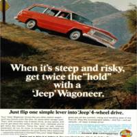 Jeep Wagoneer Advertisement in October 1966 National Geographic Magazine